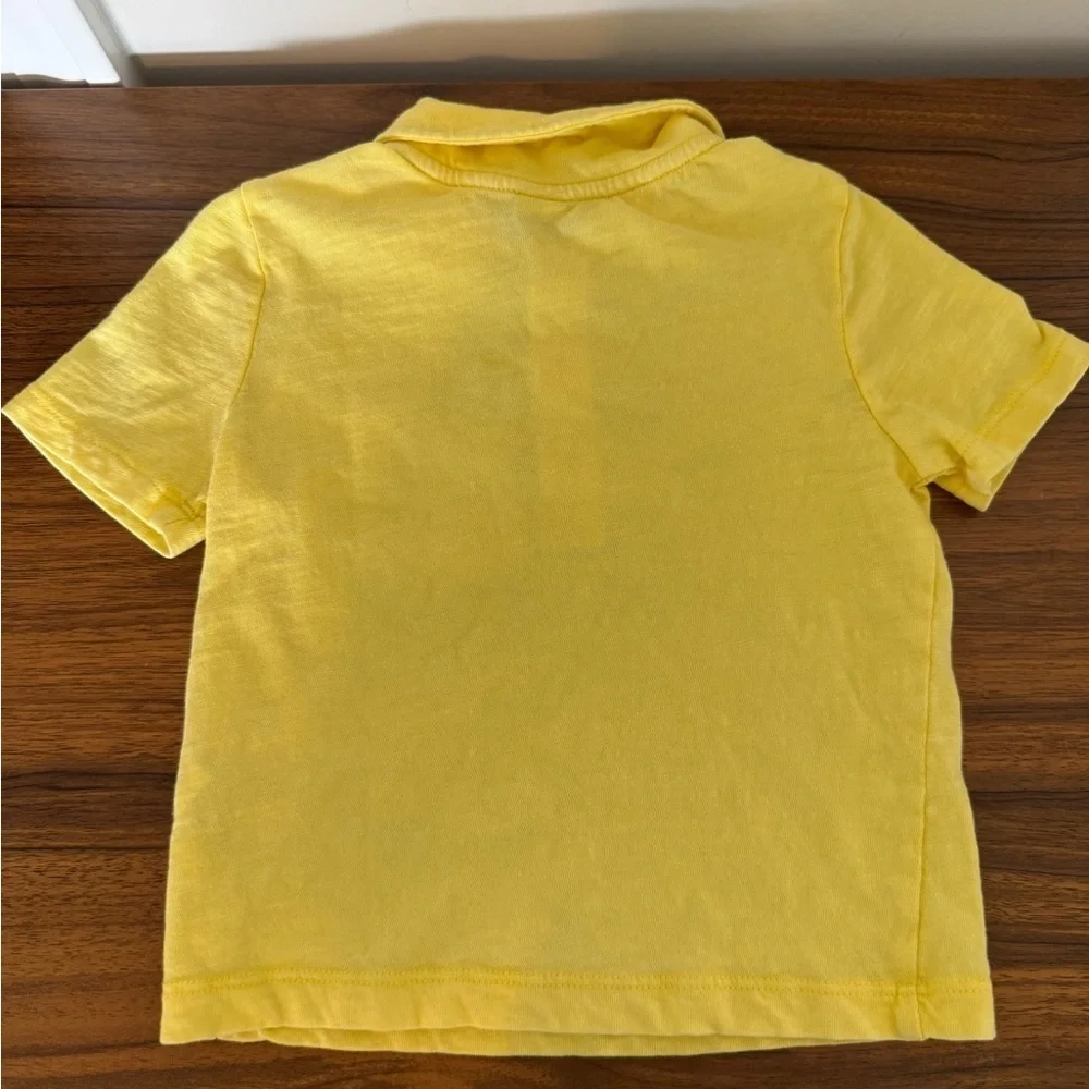 Old Navy Yellow Kids Polo Shirt Size 12-18 Months 100% Cotton